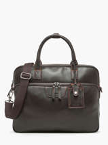 Business Bag Foulonn Leather Etrier Brown foulonne EFOU8151