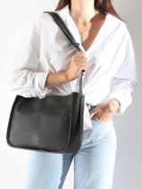 Shoulder Bag M Foudre Leather Etrier Black foudre EFOD087M-vue-porte
