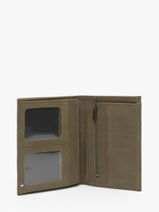 Leather Wallet Oil Etrier Green oil EOIL442-vue-porte
