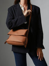 Shoulder Bag Cavalier Leather Etrier Brown cavalier ECLR135M-vue-porte