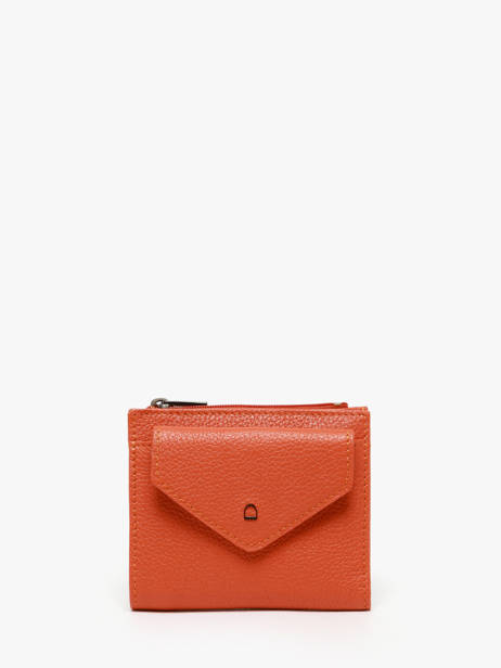 Porte-monnaie Madras Cuir Etrier Orange madras EMAD810